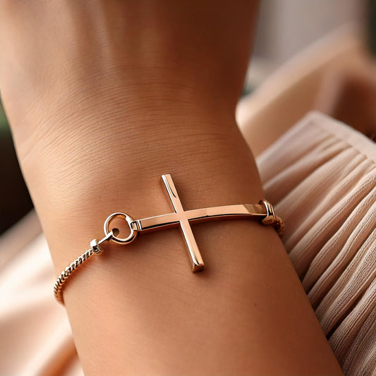 Long Christian Cross Bracelet