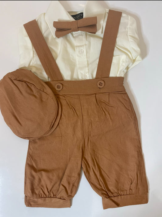 Rustic Knicker 4 Pc Set w/Bow tie    Fit for a Prince