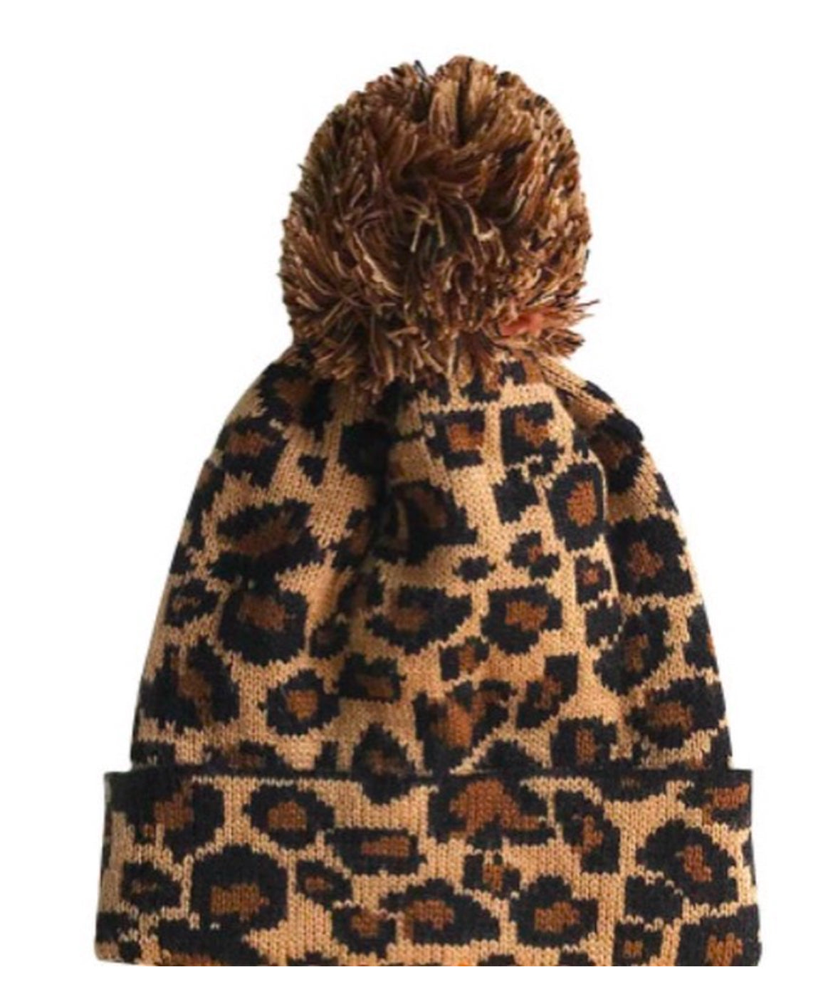 Pom Pom Leopard Winter Beanie | JB Boutique |