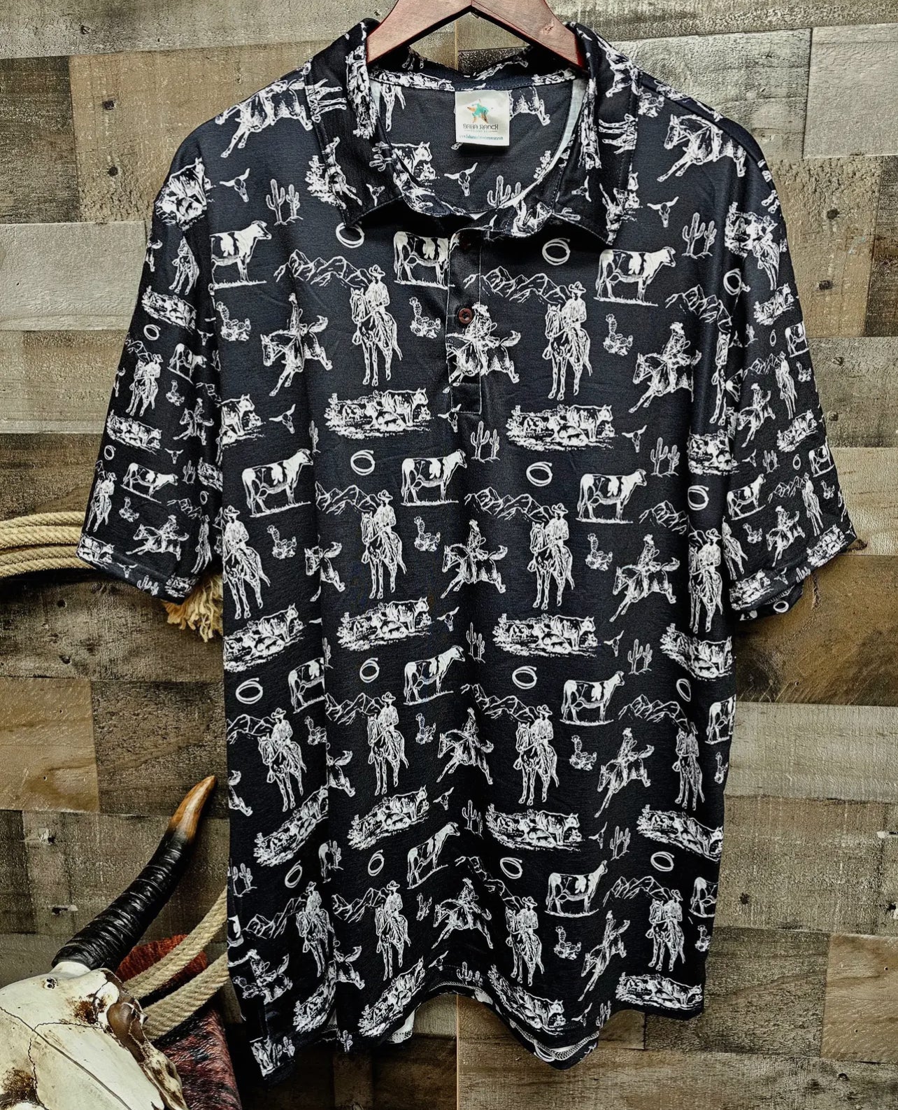 Ranch Life Men’s Polo-Tiny Cowboy Trading Co.