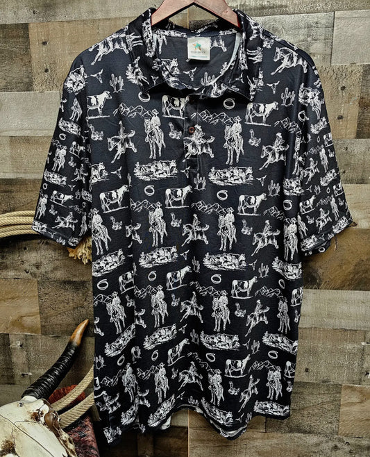 Ranch Life Men’s Polo-Tiny Cowboy Trading Co.
