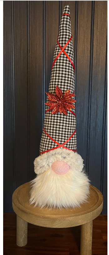 Gnoming Around: Gnome with Black/White check Hat