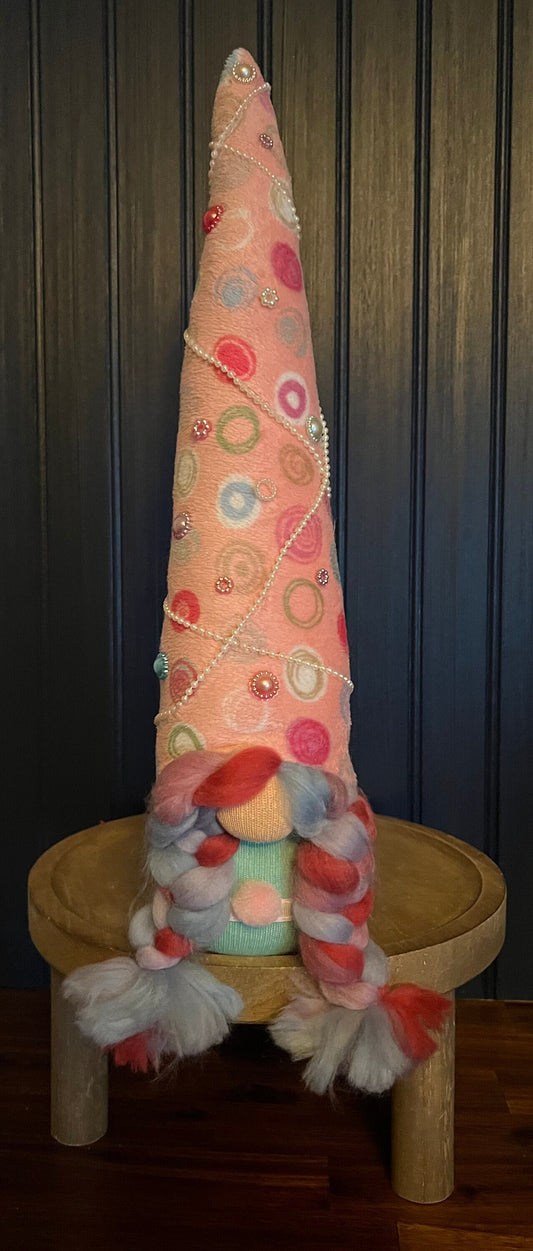 Gnoming Around: Gnome with Multi Color Hair and Hat
