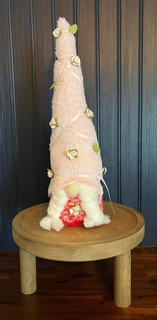 Gnoming Around: Gnome with Pastel Pink Flowers