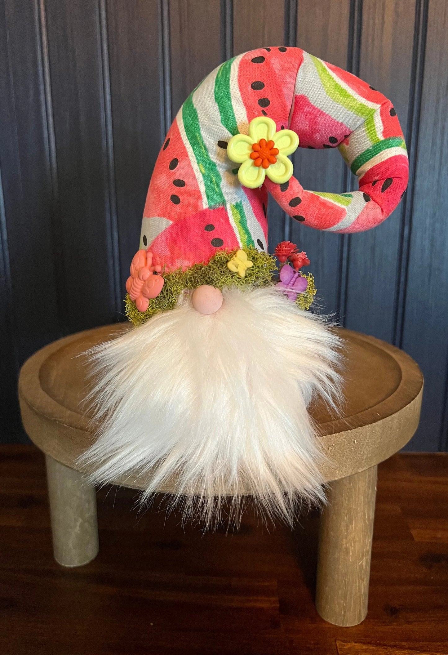 Gnoming Around: Gnome with Watermelon Hat & White Beard