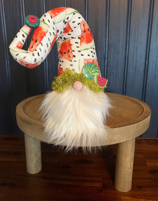 Gnoming Around: Gnome with Watermelon Hat & White Beard