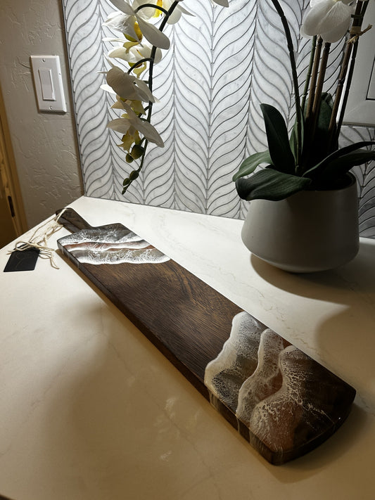 Golden Waves Charcuterie Board - Janine's Resin Creations