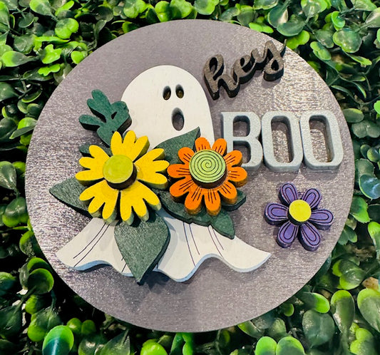 Magnetic Insert 4.5" Halloween Hey Boo - STV