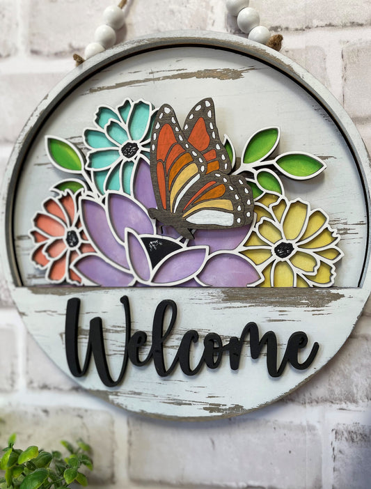 Interchangeable Insert - Spring Butterfly - (10.5") - STV