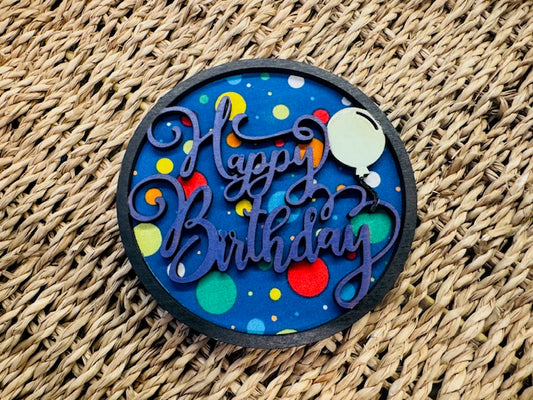 Magnetic Insert Happy Birthday - STV