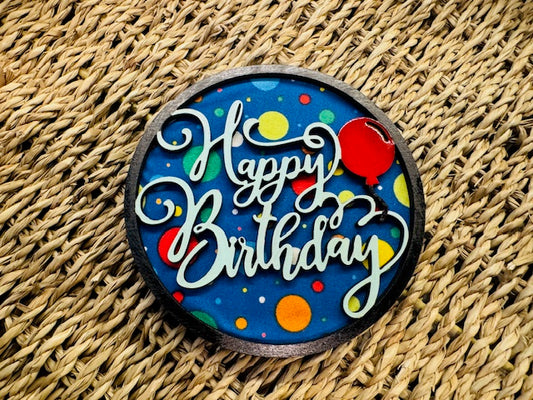 Magnetic Insert Happy Birthday - STV