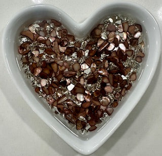 Heart Jewelry Dish Purple Seashells - Janine's Resin Creations