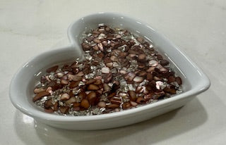 Heart Jewelry Dish Purple Seashells - Janine's Resin Creations