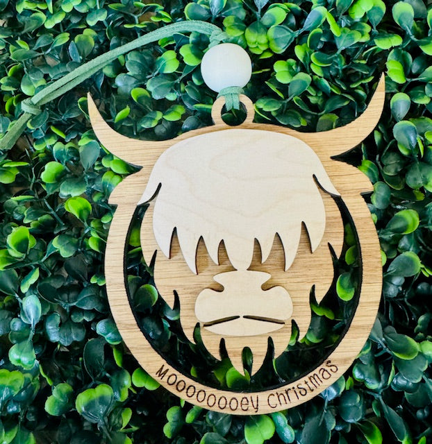 Highland Cow Ornament- STV