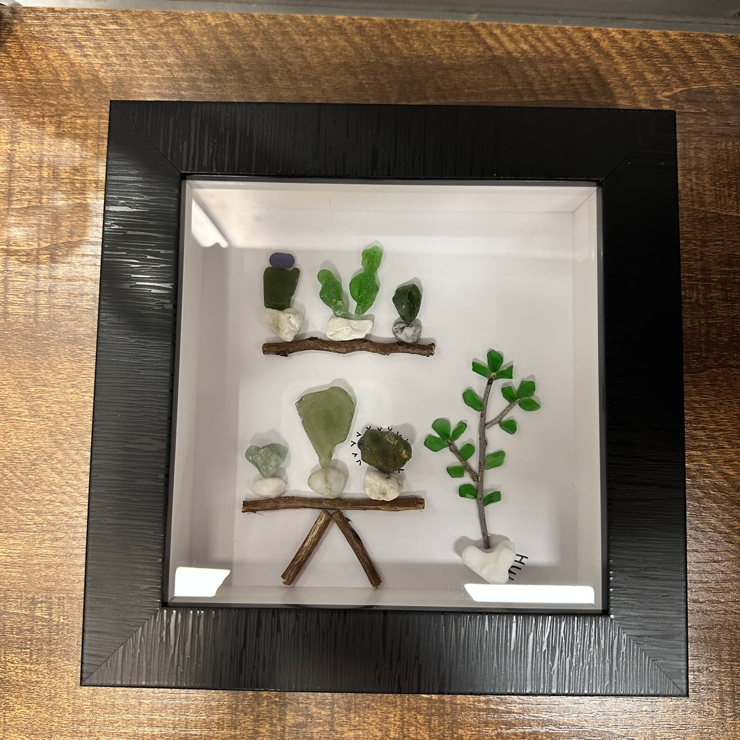 Plant Themed Sea Glass Artwork #7 - Crazy Plant Lady Gifts