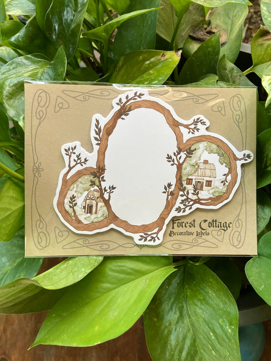 Forest Folklore Cottage Oval Blank Labels