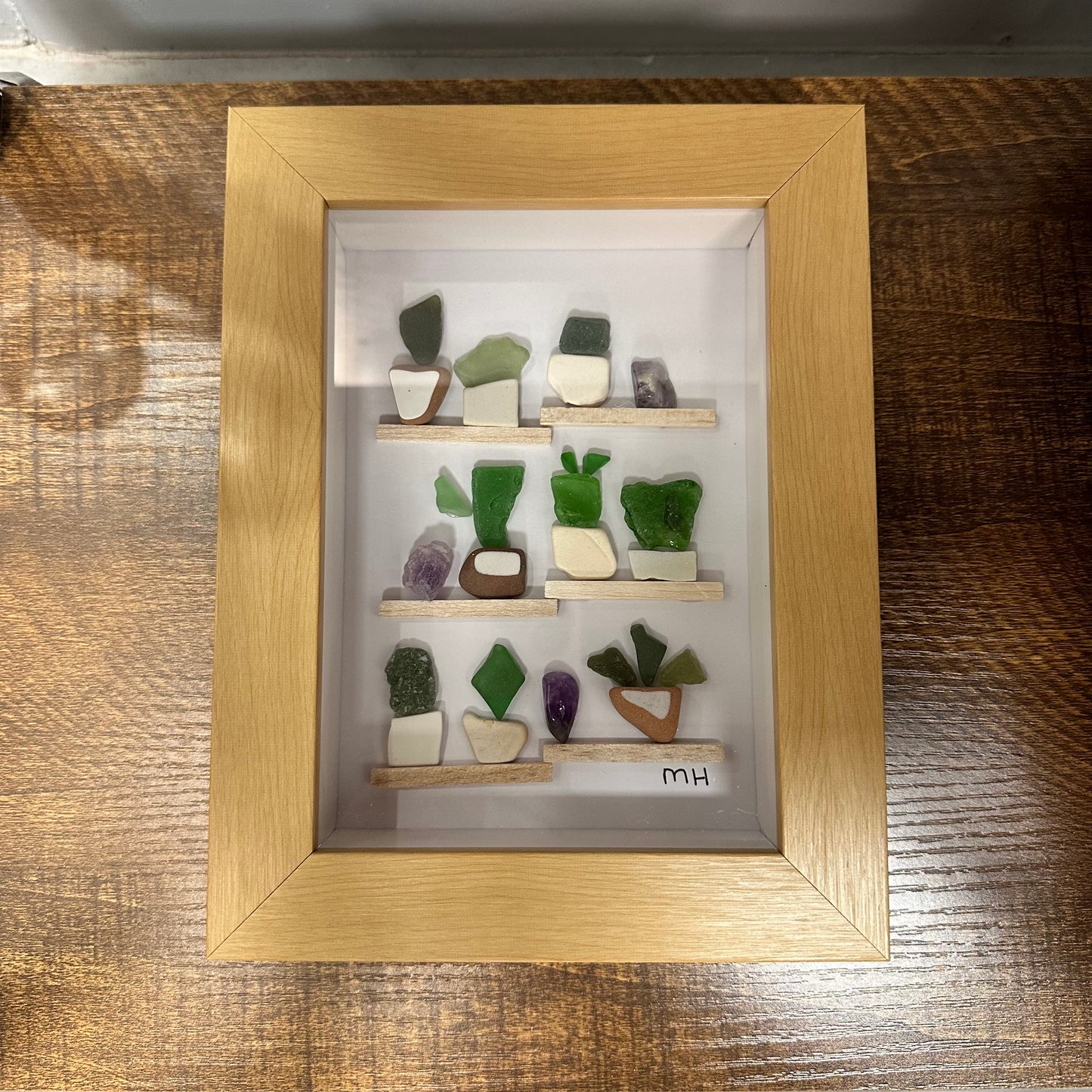 Plant Themed Sea Glass Artwork #9 - Crazy Plant Lady Gifts