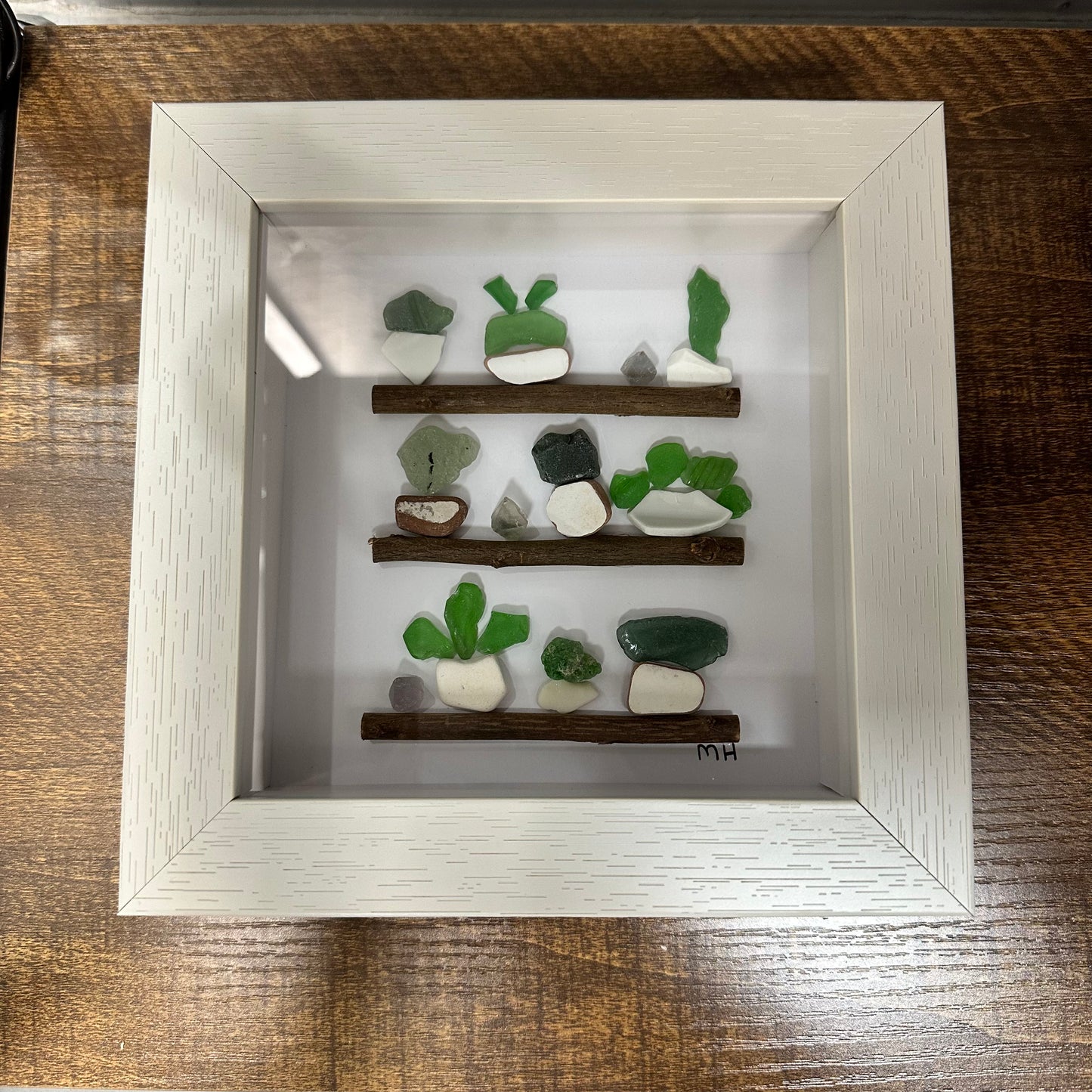 Plant Themed Sea Glass Artwork #12 - Crazy Plant Lady Gifts