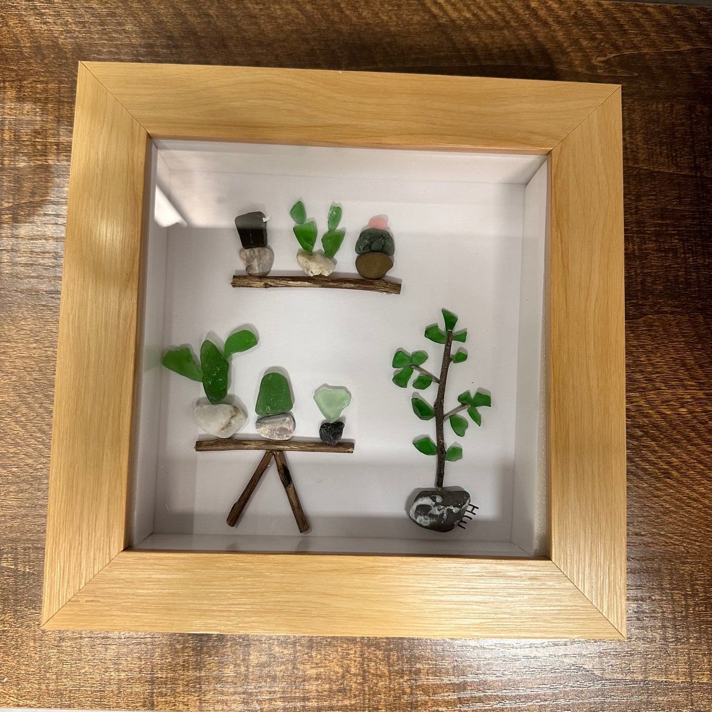 Plant Themed Sea Glass Artwork #19 - Crazy Plant Lady Gifts