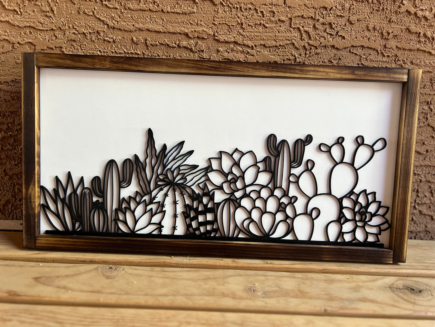 Succulent wood sign
