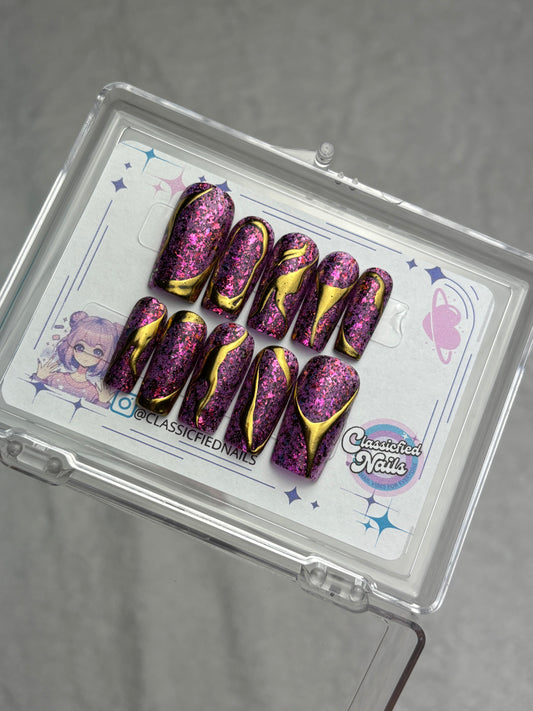 Planet Titan - 10:MEDIUM -MEDSQUARE- Classicfied Nails