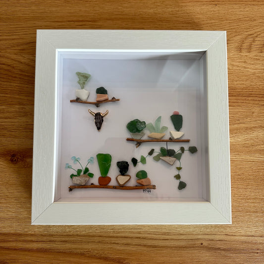 Plant Themed Sea Glass Artwork #11 - Crazy Plant Lady Gifts