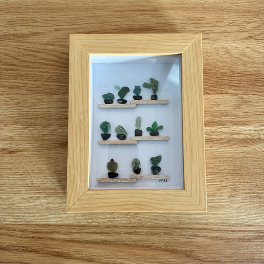 Plant Themed Sea Glass Artwork #10 - Crazy Plant Lady Gifts
