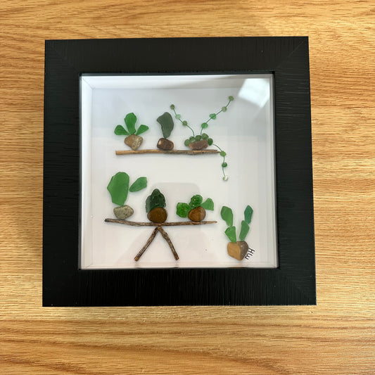 Plant Themed Sea Glass Artwork #6 - Crazy Plant Lady Gifts