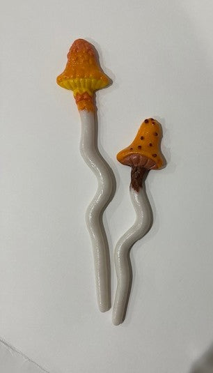 Plant Stake - Small Casted Mushroom