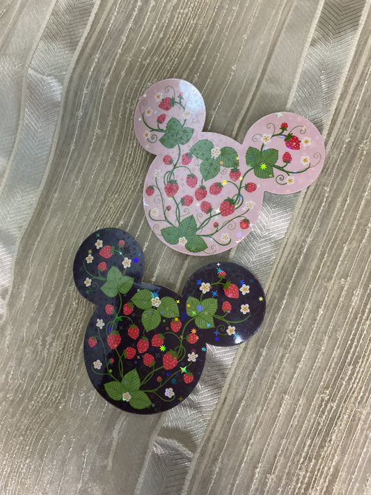 Strawberry Mouse Ears Sticker