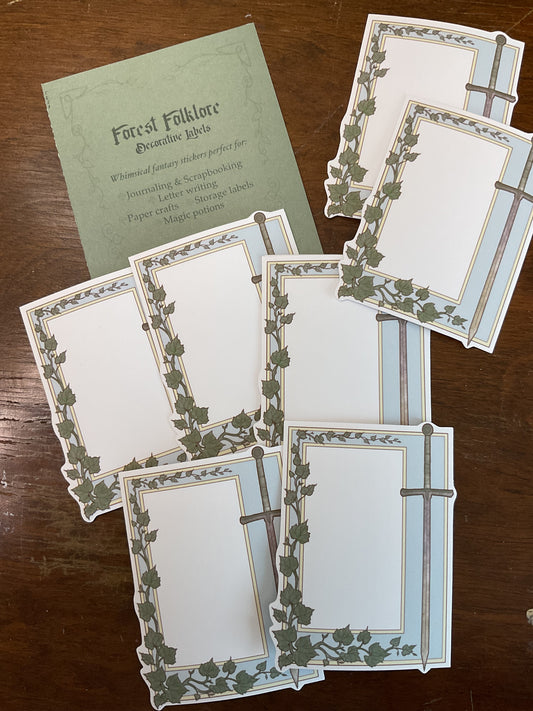 Forest Folklore Sword Ivy Blank Labels