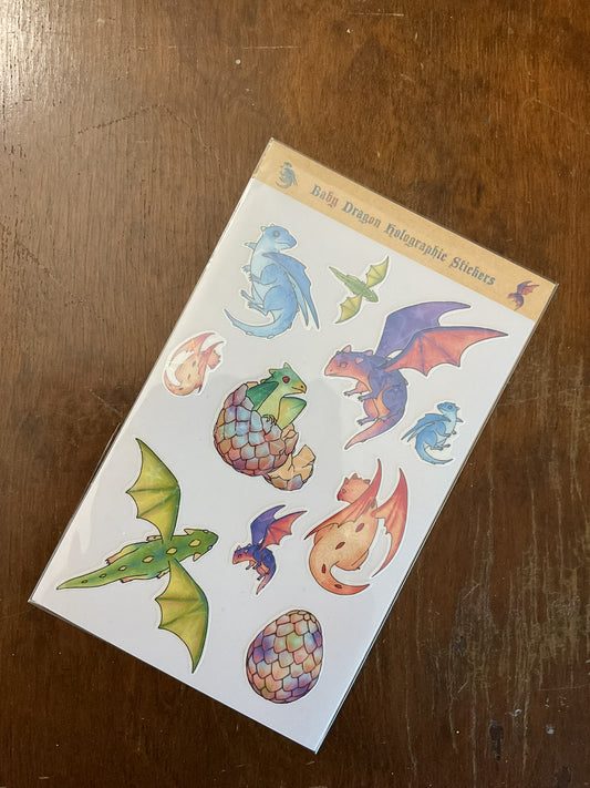 Baby Dragon Holographic Stickers