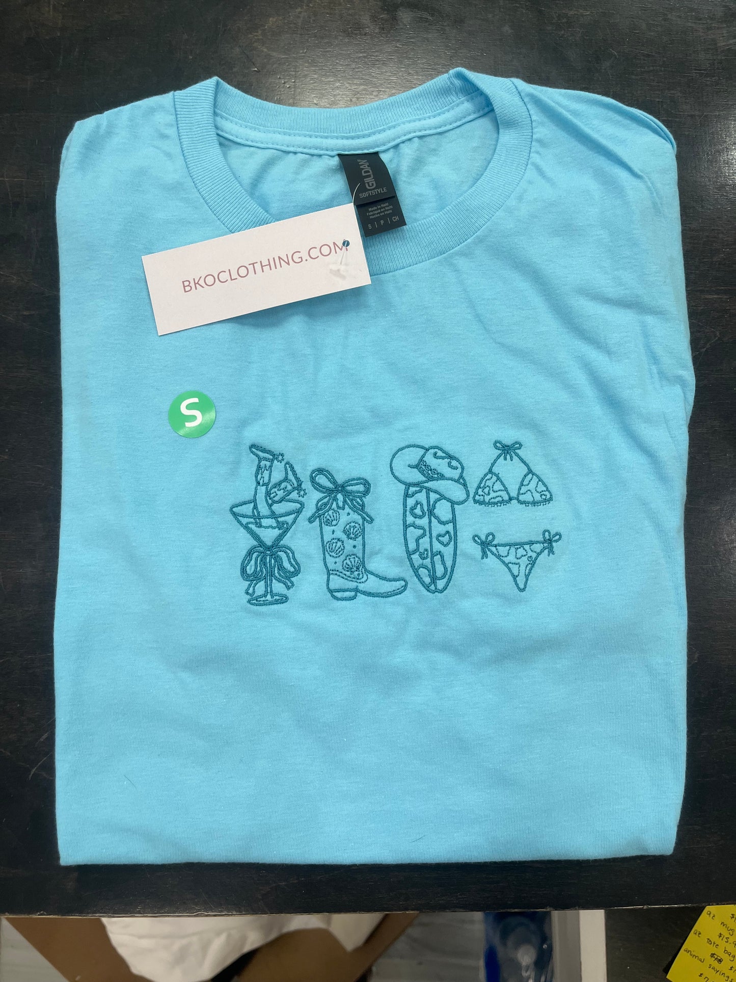 Blue cowboy beach tshirt - BKOClothing.co