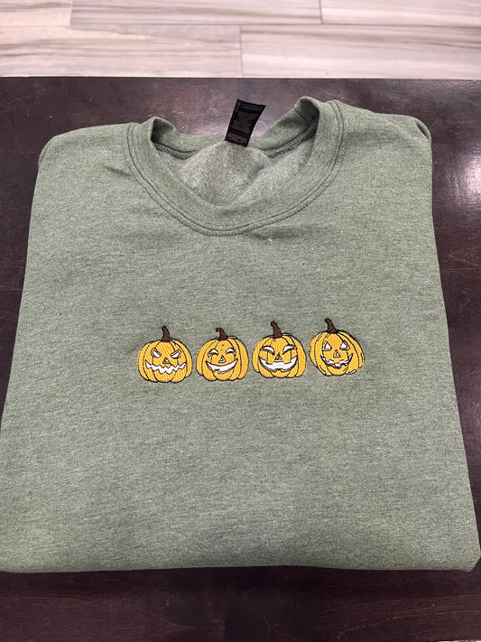 4 pumpkin green crewneck - BKOClothing.co