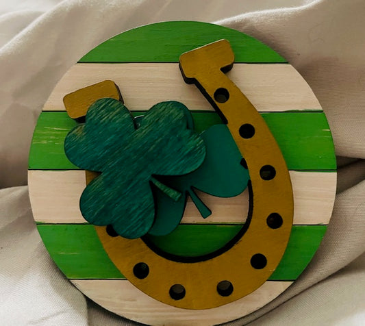 St. Patrick's Lucky Horseshoe Magnetic 3" Insert - STV