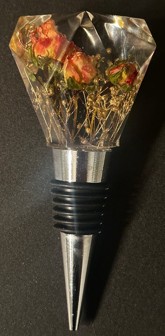 Mini Rose Bottle Stopper- Janine’s Resin Creations
