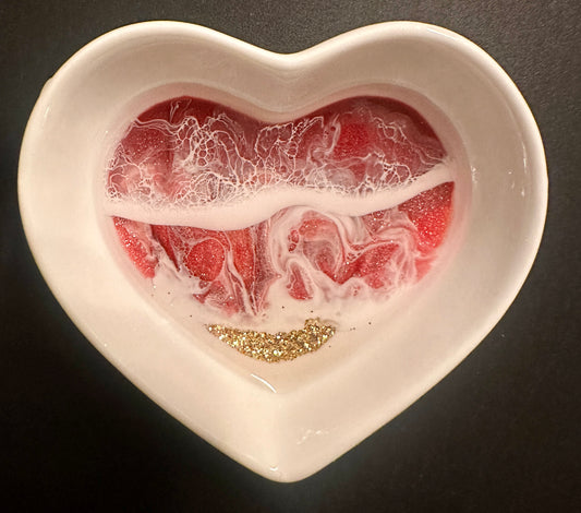 Sm Heart Dish Pink - Janine’s Resin Creations