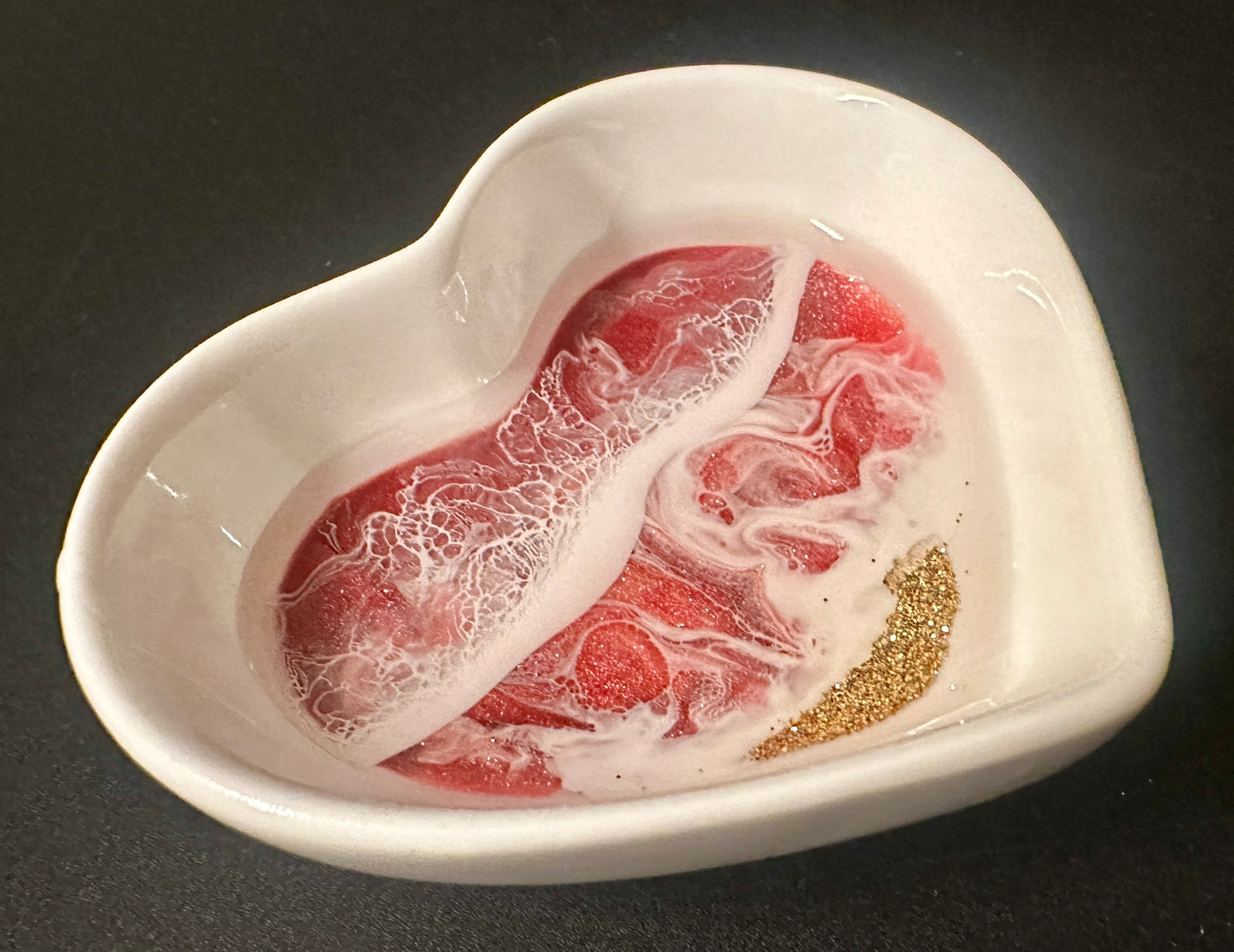 Sm Heart Dish Pink - Janine’s Resin Creations