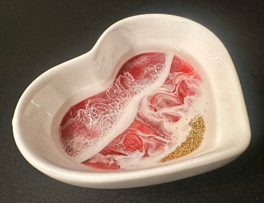 Sm Heart Dish Pink - Janine’s Resin Creations