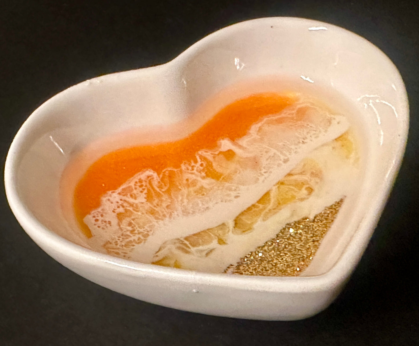 Sm Heart Dish Yellow - Janine’s Resin Creations
