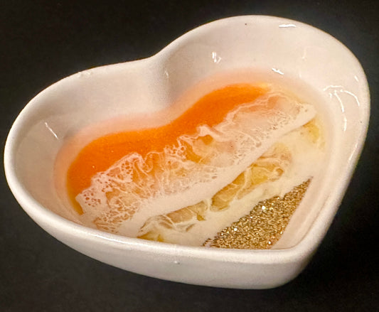 Sm Heart Dish Yellow - Janine’s Resin Creations