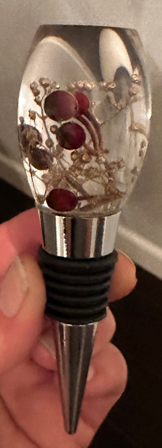 Red Berry Bottle Stopper