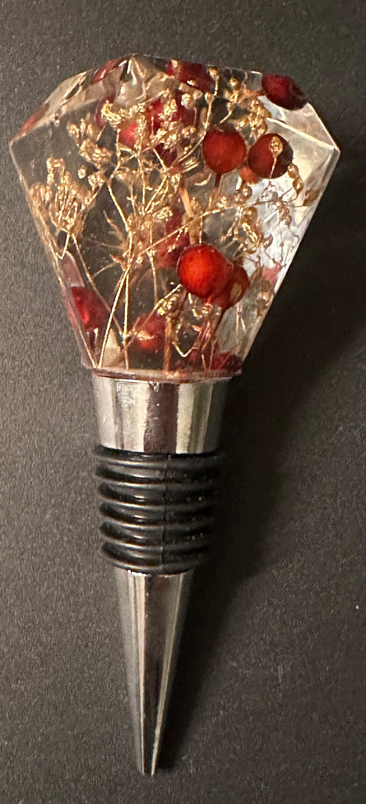 Red Berry Bottle Stopper