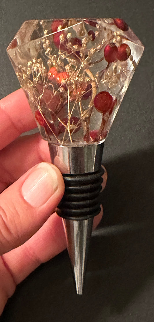 Red Berry Bottle Stopper