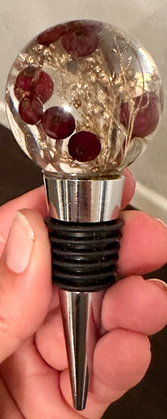 Red Berry Bottle Stopper