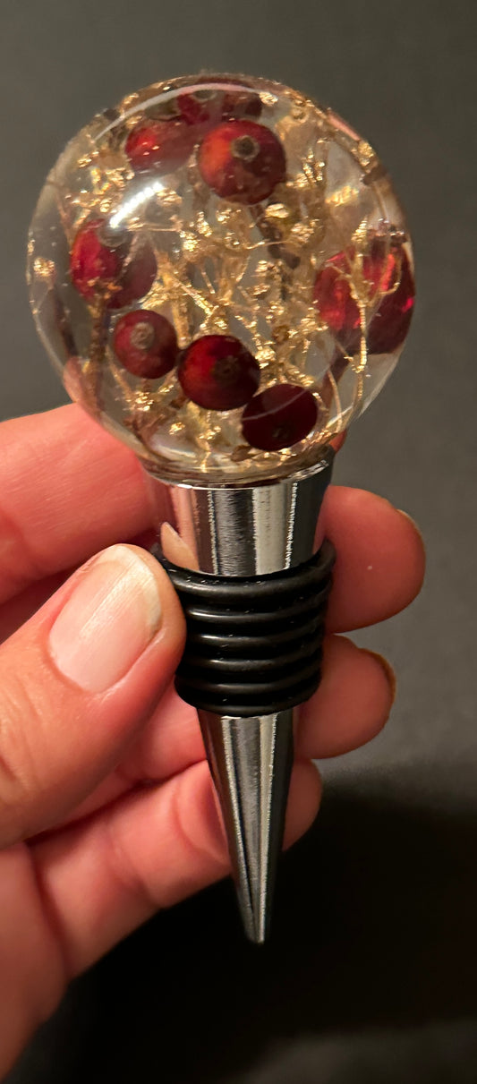 Red Berry Bottle Stopper