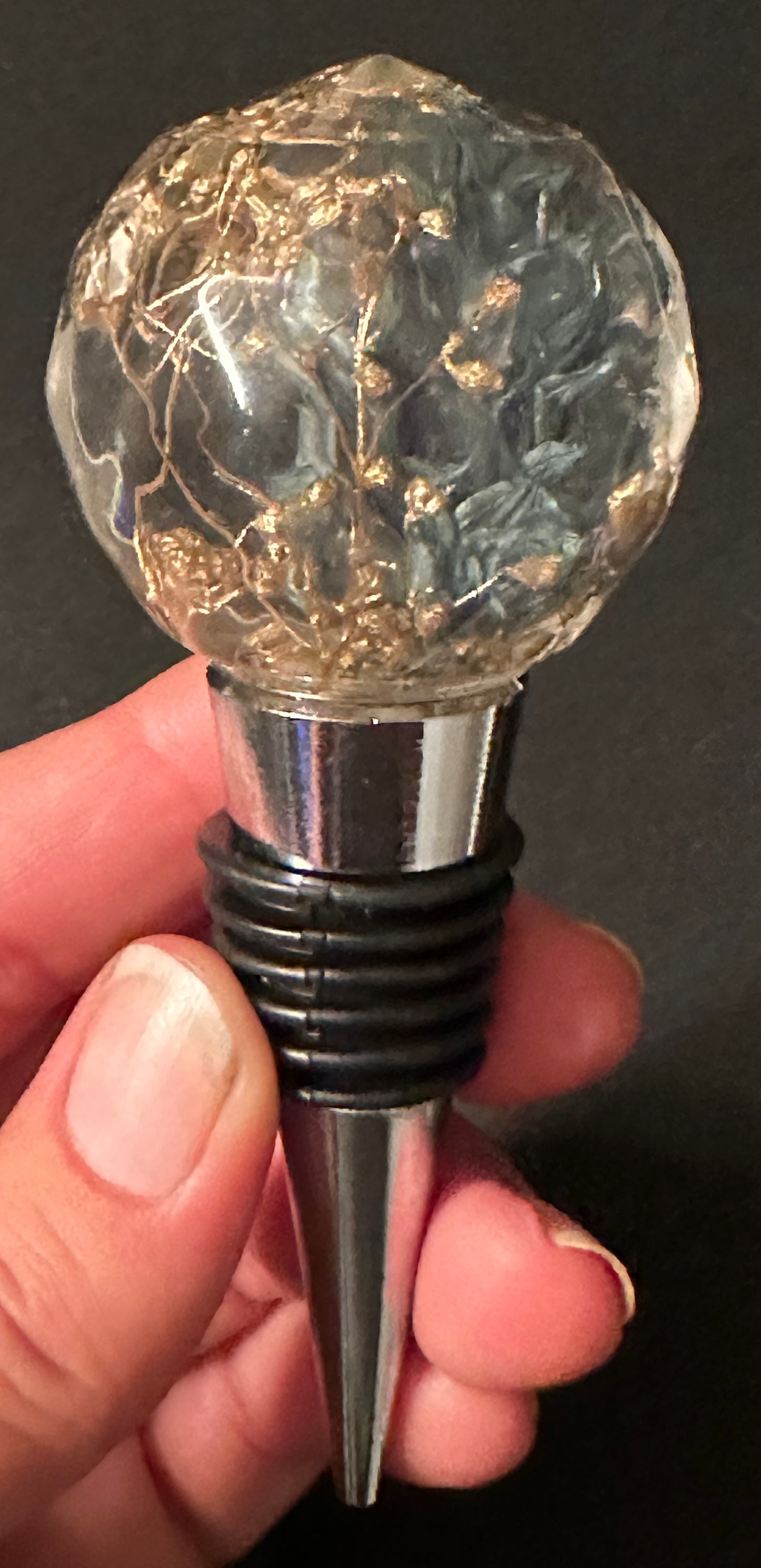 Blue Flower Bottle Stopper