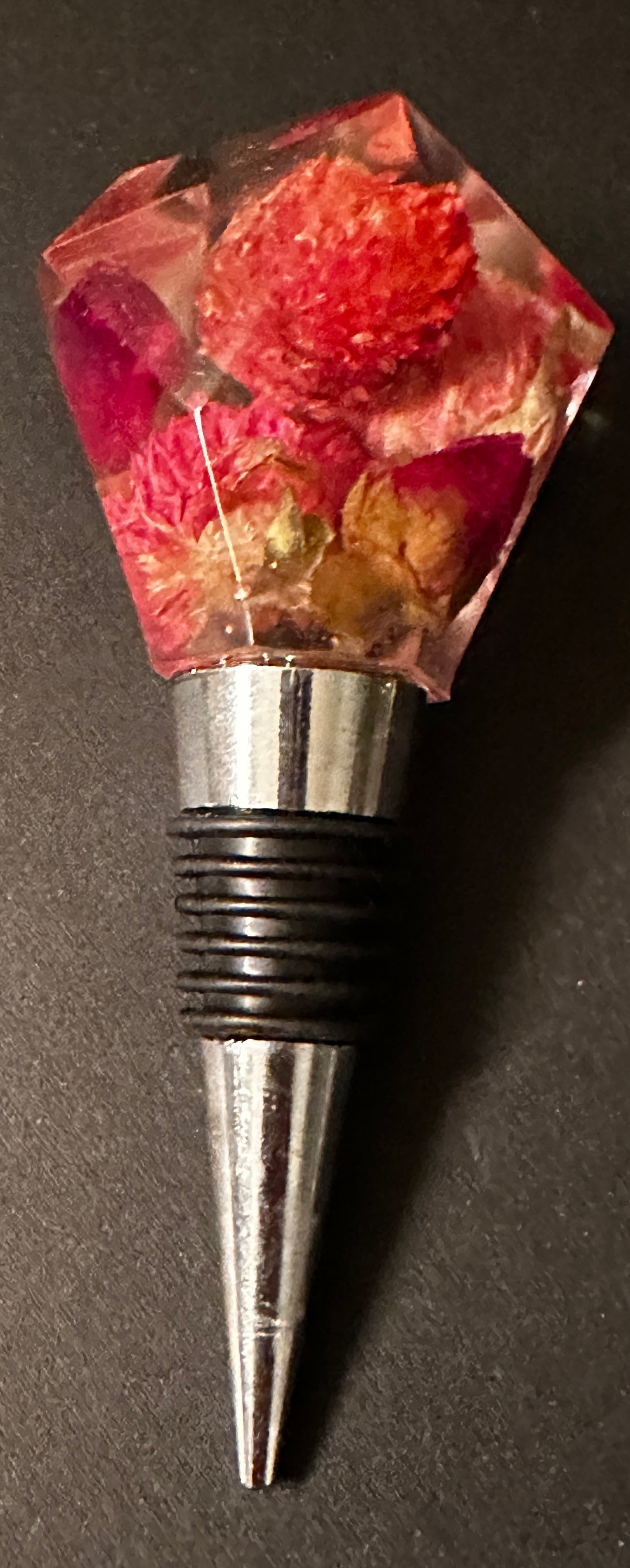 Pink Flowers Bottle Stopper