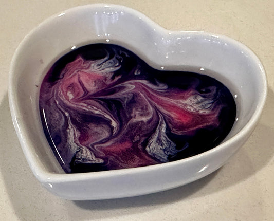 Pink Purple Heart Dish