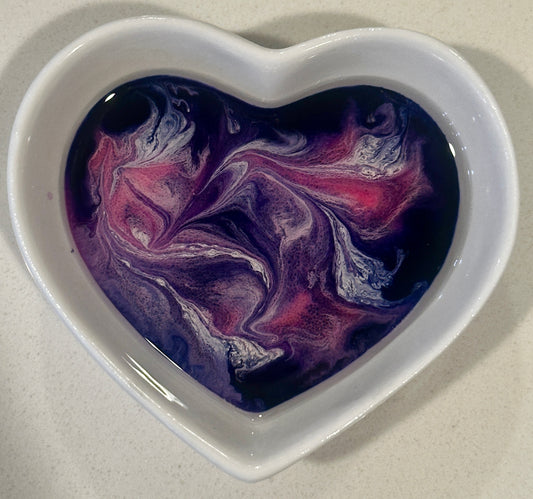 Pink Purple Heart Dish